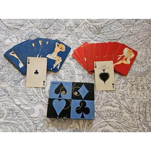 Esquire 1945 2 decks Pinup Playing Cards, NO JOKERS